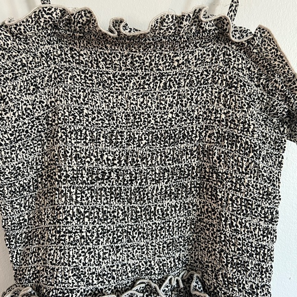 Brown Smocked Peasant Dress - Picture 2 of 3